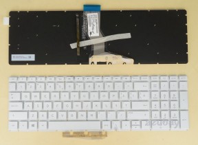 Italian Keyboard IT Tastiera Italiana for HP 17g-br000 17g-br100 17m-bw0000 17q-bu000 17q-bu100 17q-cs1000 17t-bs000 17z-ak000 17z-ar000 17-ae000 17-ae100 17-ak000 17-ar000 17-bs000 17-bs100 17-bs000, White, Backlit