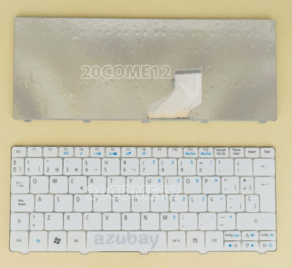 Spanish Keyboard SP Español Teclado for Acer aspire one 521 522 533 532h D255 White