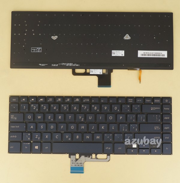 Czech Slovak Keyboard klávesnice For ASUS ZenBook Pro 15 UX580GD UX580GE, Dark Blue, Backlit