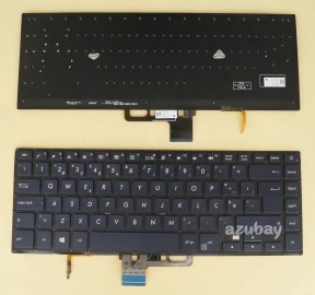 Portuguese Keyboard for  ASUS ZenBook Pro UX550VD UX550VE Dark Blue, Backlit