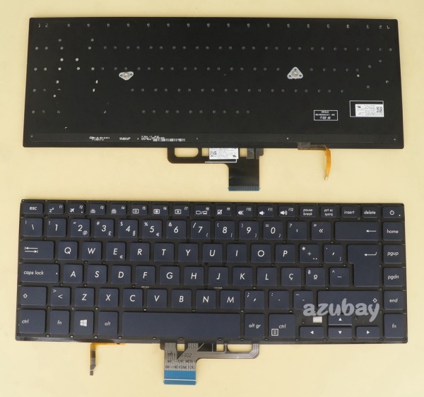 Portuguese Keyboard for  ASUS ZenBook Pro UX550VD UX550VE Dark Blue, Backlit