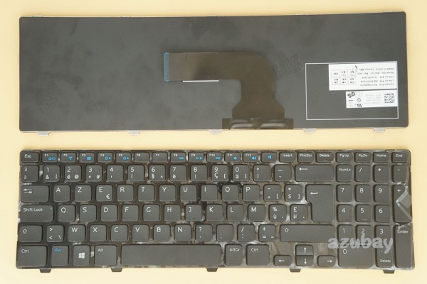 Belgian AZERTY Keyboard for Dell Inspiron 15- 3521 3531 3537 Laptop, Black