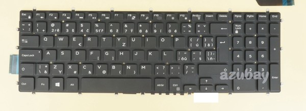Czech Slovak Keyboard klávesnice For Laptop Dell Inspiron 15 Gaming 7577 7786 2-in-1 Black