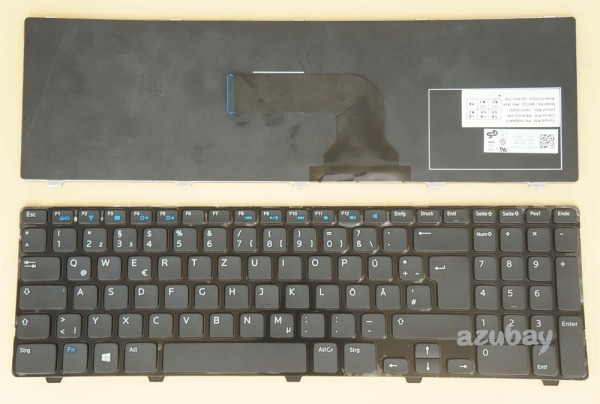 German DE QWERTZ Keyboard for Dell Inspiron 15- 3521 3531 3537 Laptop, Black