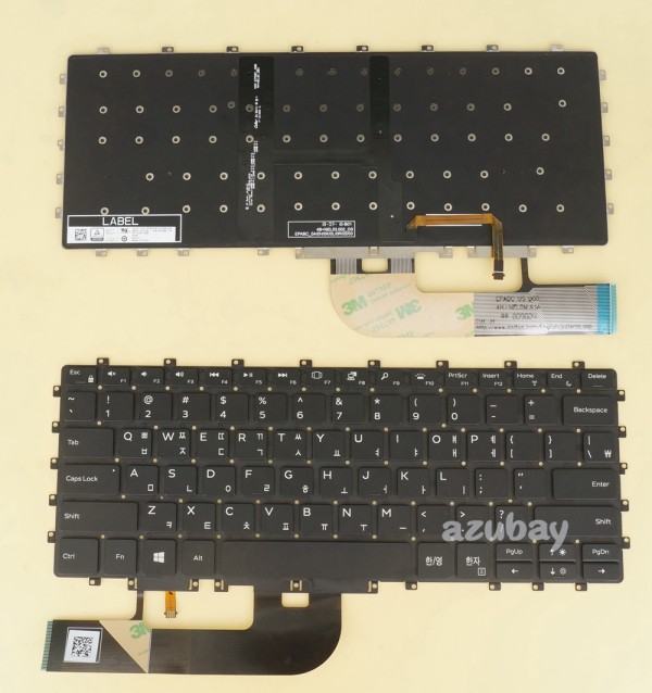Korean Keyboard for DELL XPS 15 9575 2-in-1, Precision 5530 2 in 1, 0Y1JNJ, Backlit