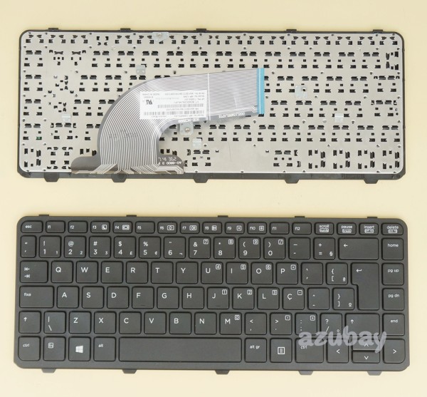 BR Portuguese Teclado Keyboard For Laptop HP Probook 440 G0 440 G1 Black with Frame