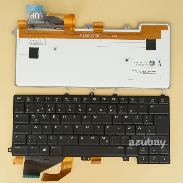 German Keyboard DE QWERTZ Deutsche Tastatur for Laptop Dell Alienware 14 0PKR5D, Backlit