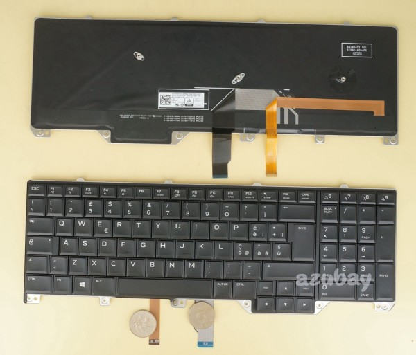 Italian Keyboard IT Tastiera Italiana for Laptop Dell Alienware 17 R4 0YMYCW, RGB Backlit