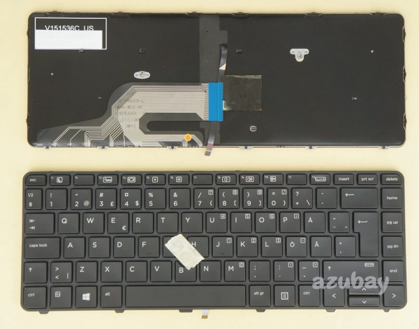 Swedish Finnish tangentbord Keyboard For Laptop HP Probook 640 G2, 645 G2 Backlit ，Pointer