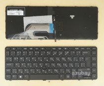 Bulgarian Keyboard BG Българска клавиатура for Laptop HP Probook 640 G2, 645 G2 Backlit Pointer