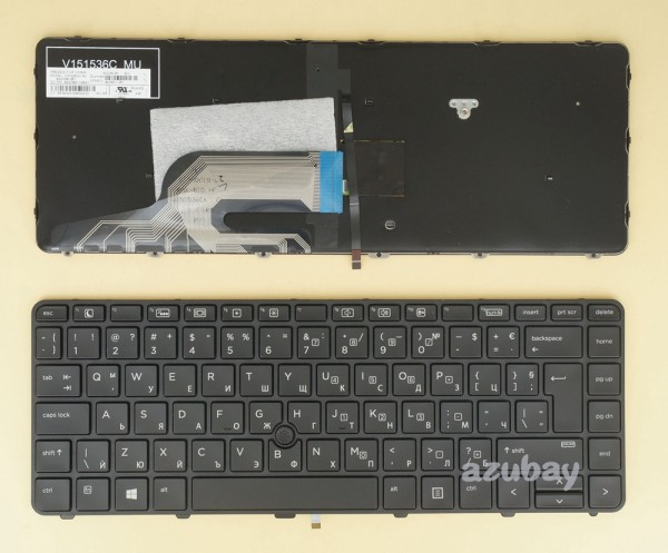Bulgarian Keyboard BG Българска клавиатура for Laptop HP Probook 640 G2, 645 G2 Backlit Pointer