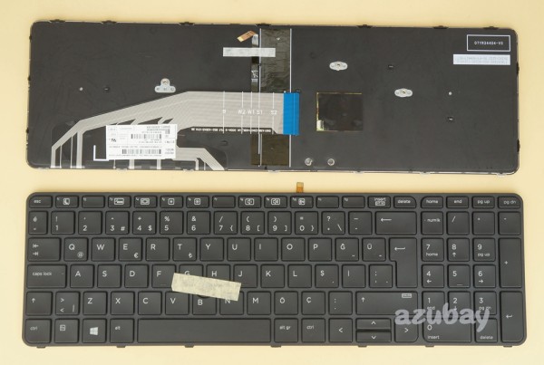 Turkish Keyboard TR Türkçe klavye for Laptop HP Probook 650 G2, 655 G2, 650 G3, 655 G3 with Backlit and Pointer