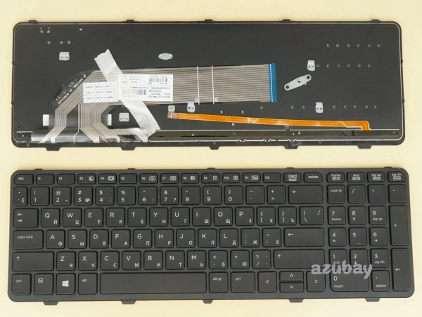 Russian Клавиатура Keyboard For Laptop HP Probook 650 G1, 655 G1 Backlit，Black Frame