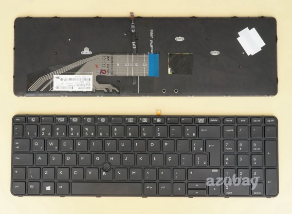 Brazilian Portuguese Keyboard Brazil BR-PT Brasil Teclado for Laptop HP Probook 650 G2, 655 G2, 650 G3, 655 G3 with Backlit and Pointer
