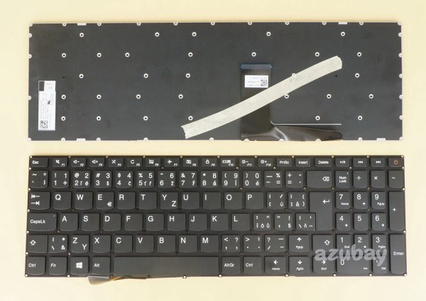 Czech Slovak Keyboard česká klávesnice Slovenská klávesnica for Laptop Lenovo Ideapad 110-15ibr, 110-15acl, 110-15ast, 110 touch-15ACL, Black
