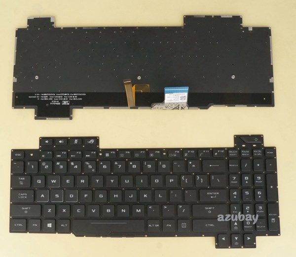 US UI English Keyboard for ASUS ROG Strix SCAR Edition GL703GS GL703GM, RGB Backlight, Black
