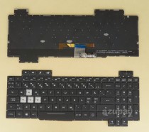 Scandinavian Nordic SD FI DK NW Keyboard for Asus ROG Strix SCAR II GL704GM RGB Backlight, Black