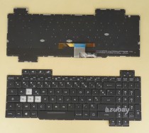French AZERTY Français Keyboard For Asus ROG Strix SCAR II GL704GM GL704GV RGB Backlight, Black