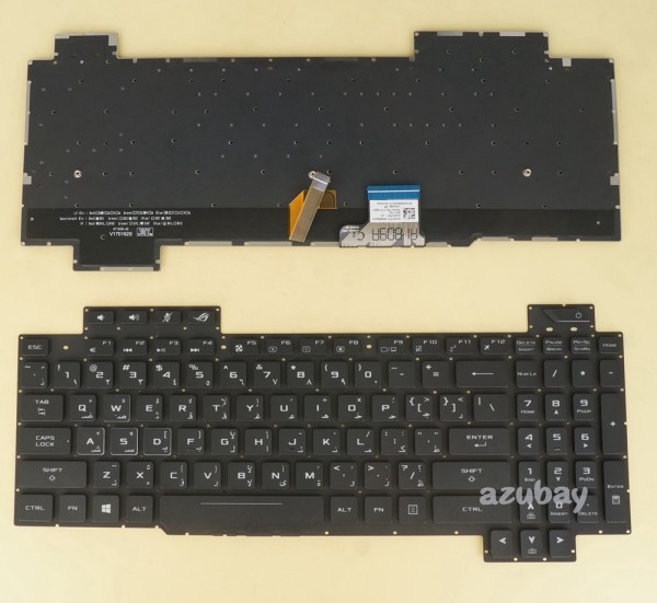 Arabic AR Keyboard for ASUS ROG Strix SCAR Edition GL703GS GL703GM, RGB Backlight, Black