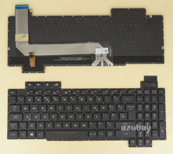 UK GB British Keyboard for ASUS ROG Strix SCAR Edition GL503VD GL503VM GL503GE GL703GE GL703VD GL703VM, RGB Backlight, Black