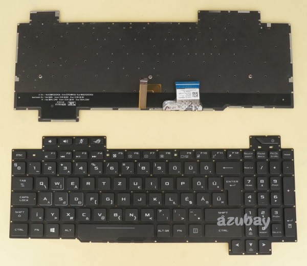 Hungarian Billentyűzet Keyboard for ASUS ROG Strix SCAR Edition GL703GS GL703GM, RGB Backlight, Black