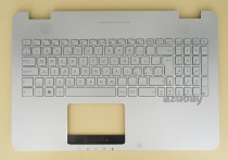 Scandinavian Nordic SD FI DK NW Keyboard for Laptop Asus N551 N551J Silver,With Backlight