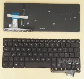 Swiss QWERTZ Tastatur Keyboard For Laptop ASUS ZenBook UX330UA U3000UA, Backlit, Black