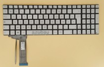 French AZERTY Français Keyboard For Laptop Asus N551 N551J N551JB Silver,With Backlight