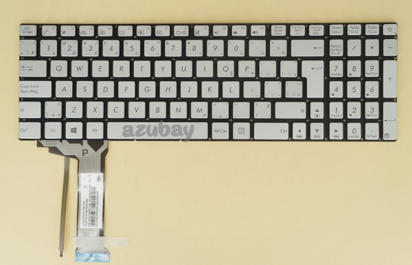 Canadian CA CF EF Keyboard for Laptop Asus N551 N551J N551JB N551JK Silver,With Backlight