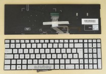 French AZERTY Français Keyboard For Laptop ASUS ZenBook Flip UX560UA Q504UA Silver, Backlit