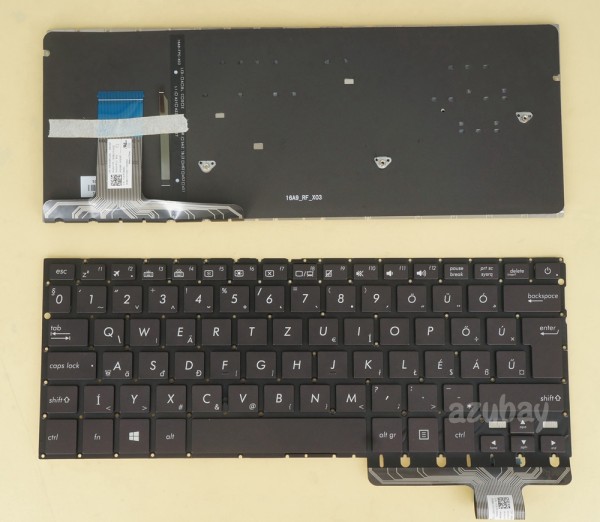 Hungarian Billentyűzet Keyboard for Laptop ASUS ZenBook UX330UA U3000UA, Backlit, Black