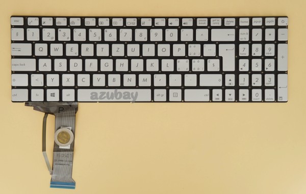 Swiss QWERTZ Tastatur Keyboard For Laptop Asus N551 N551J N551JB Silver,With Backlight