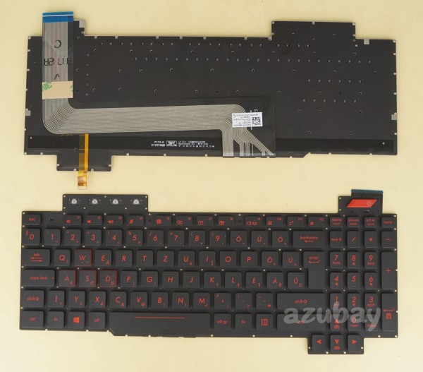 Hungarian Billentyűzet Keyboard for Laptop ASUS FX503 FX503VD FX503VM, Red Backlight, Black