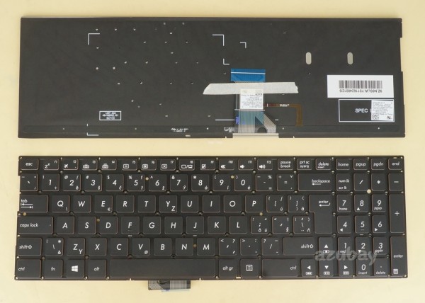 Czech Slovak Keyboard klávesnice For Laptop ASUS N543UA N592UB N593UB Backlit