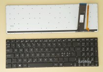 Scandinavian Nordic SD FI DK NW Keyboard for Laptop Asus N56D N56DP N56DY Black, Backlit