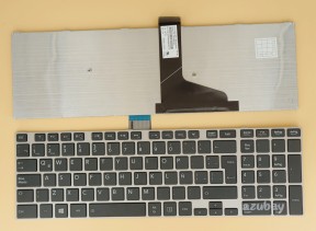 Latin LAS Spanish Keyboard LAS Teclado for Toshiba Satellite C70-A C70-B C70D-A C70D-B C70DT-A C70DT-B C70T-A C70T-B C75-A C75-B C75D-A C75D-B C75DT-A C75DT-B C75T-A C75T-B L50-A L50D-A L50T-A L55-A L55D-A L55T-A L70-A L70-B L70D-A L70D-B L70T-A L70T-B L75-A L75-B L75D-A L75D-B L75T-A L75T-B, Black with Silver Frame