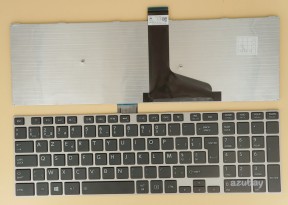 Belgian Keyboard AZERTY BE Belge Belgium Clavier Toetsenbord for Toshiba Satellite C70-A C70-B C70D-A C70D-B C70DT-A C70DT-B C70T-A C70T-B C75-A C75-B C75D-A C75D-B C75DT-A C75DT-B C75T-A C75T-B L50-A L50D-A L50T-A L55-A L55D-A L55T-A L70-A L70-B L70D-A L70D-B L70T-A L70T-B L75-A L75-B L75D-A L75D-B L75T-A L75T-B, Black with Silver Frame