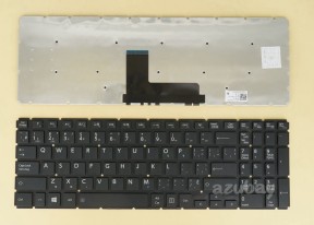 Canadian CA CF EF Keyboard for Toshiba Satellite C55T-C C70-C L50-B L50-C L50D-B L50D-C L50t-B L50t-C L55-B L55-C L55D-B L55D-C L55t-B L55t-C, Black, No Frame, with horizontal Enter