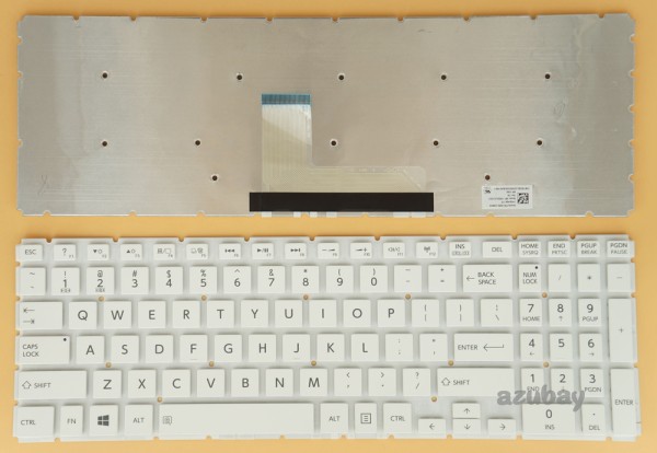 US UI English Keyboard for Toshiba Satellite C55T-C C70-C L50-B L50-C L50D-B White, No Frame