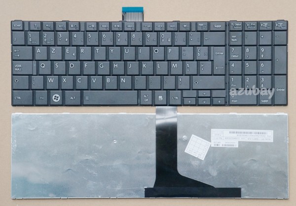 French AZERTY Français Keyboard For Toshiba Satellite C850 C850D C855 C855D Black