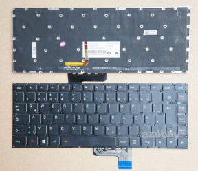 German DE QWERTZ Keyboard for Lenovo Yoga 2 13, Yoga 3 14 Black with Backlit