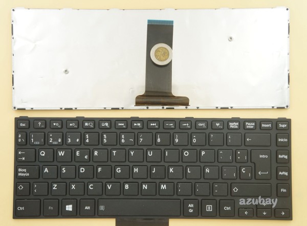 Spanish Keyboard SP Español Teclado for Laptop Toshiba Satellite C40-B C40d-B C40t-B Black Frame