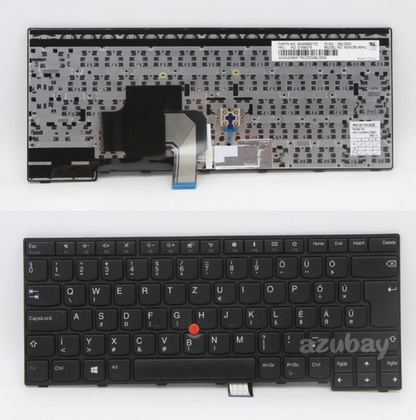 Hungarian Billentyűzet Keyboard for Lenovo Thinkpad E470 ( Type 20H1, 20H2 ) Black