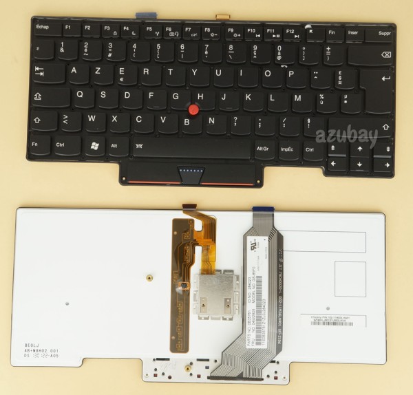 French Keyboard AZERTY Français Clavier for Lenovo Thinkpad X1 Carbon 1St Gen 2013 ( Type 34xx), Backlit, No Frame