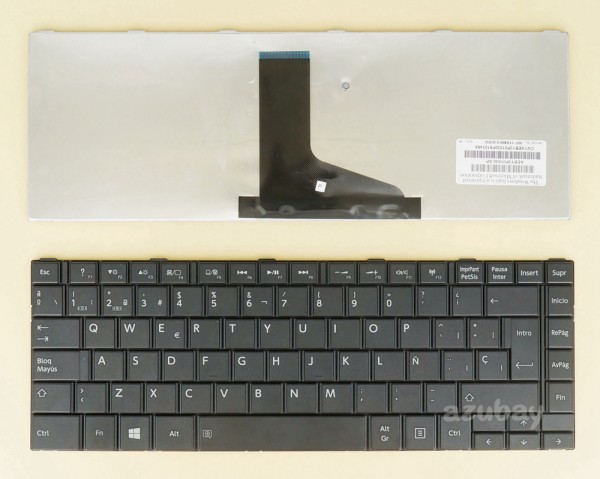 Spanish Keyboard Español Teclado for Toshiba Satellite C800 C800D C805 C805D C840 Black