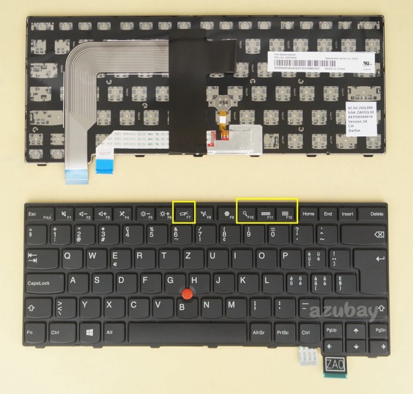 Swiss QWERTZ Tastatur Keyboard For Lenovo Thinkpad T460S (Type 20F9 20FA) Black with Black Frame