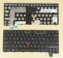 Greek Keyboard GK Ελληνικό πληκτρολόγιο for Lenovo Thinkpad T460S (Type 20F9 20FA) Black with Black Frame