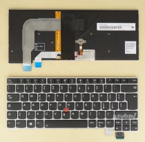 Italian Keyboard IT Tastiera Italiana for Lenovo Thinkpad T470S (Type 20HF 20HG 20JS 20JT) Backlit, Black with Silver Frame