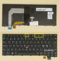 Scandinavian Nordic SD FI DK NW Keyboard for Lenovo Thinkpad T470S (Type 20HF 20HG 20JS 20JT) Backlit, with Black Frame