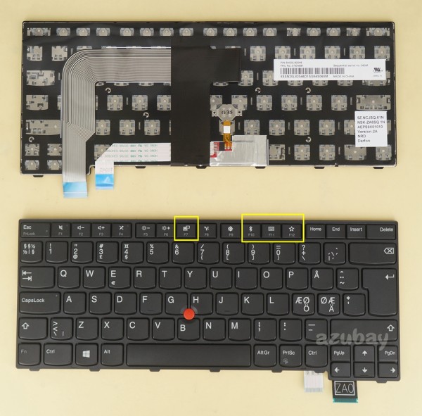 Scandinavian Nordic Danish Norwegian Swedish Finnish Keyboard Dansk tastatur Norsk tastatur Suomi näppäimistö Svensk tangentbord for Lenovo Thinkpad T470S (Type 20HF 20HG 20JS 20JT), T460S (Type 20F9 20FA) , 13 Gen 1 ( Type 20GJ 20JK), 13 Gen 2 (Type 20J1 20J2) 01EN681 01EN640, with Black Frame